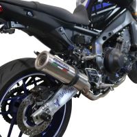 Egzoz ile uyumlu Yamaha Mt-09 2021-2024, M3 Inox , Yalnızca gürültü için onaylanan sistem, AB dışındaki pazarlar için geçerlidir Tam hat, susturucu artı toplayıcı 