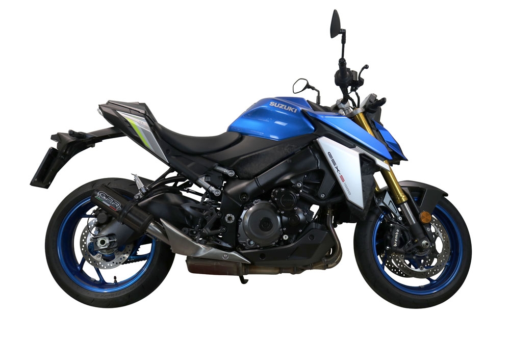 Egzoz ile uyumlu Suzuki Gsx-S 1000 GT 2017-2020, M3 Black Titanium, Egzoz yasal, onaylı, çıkarılabilir db killer ve bağlantı borulu susturucu 