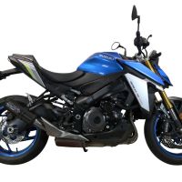 Egzoz ile uyumlu Suzuki Gsx-S 1000 GT 2017-2020, M3 Black Titanium, Egzoz yasal, onaylı, çıkarılabilir db killer ve bağlantı borulu susturucu 