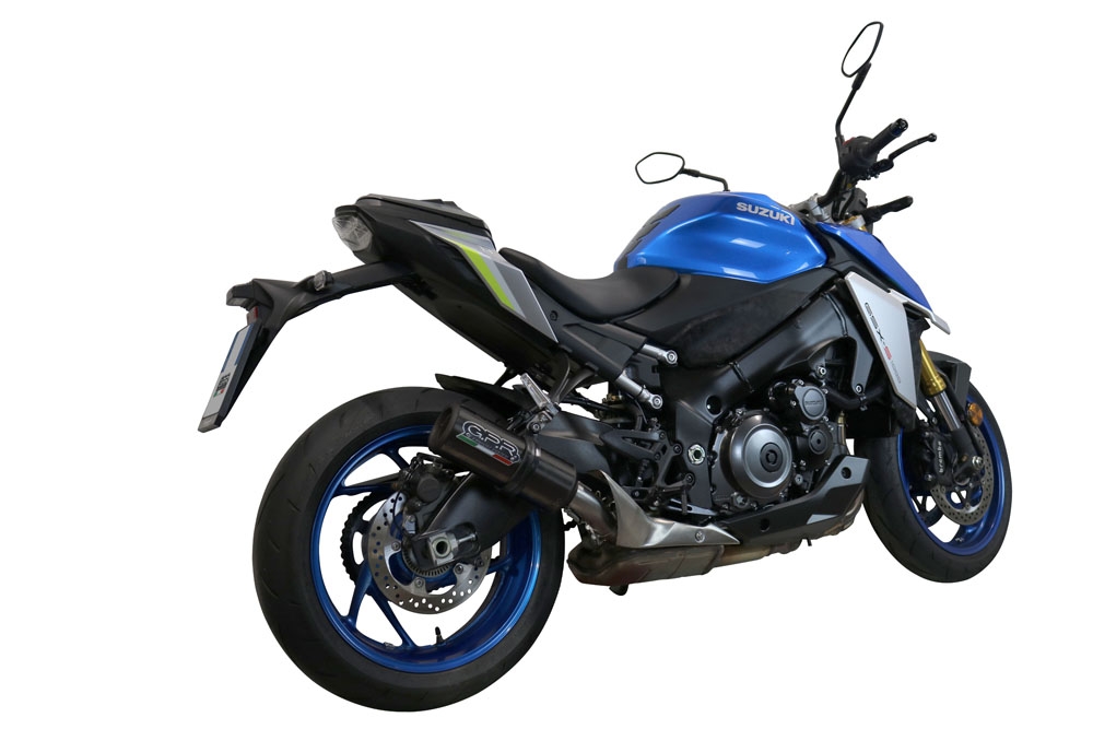 Egzoz ile uyumlu Suzuki Gsx-S 1000 GT 2017-2020, M3 Black Titanium, Egzoz yasal, onaylı, çıkarılabilir db killer ve bağlantı borulu susturucu 