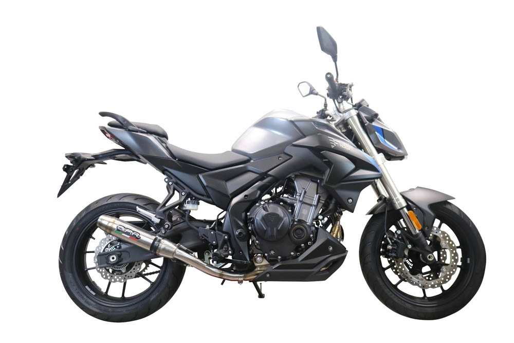 Egzoz ile uyumlu Voge 500DS 2021-2024, Deeptone Inox, Egzoz yasal, onaylı, çıkarılabilir db killer ve bağlantı borulu susturucu 