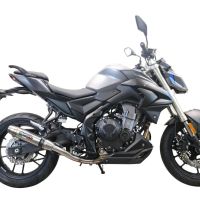 Egzoz ile uyumlu Voge 500DS 2021-2024, Deeptone Inox, Egzoz yasal, onaylı, çıkarılabilir db killer ve bağlantı borulu susturucu 