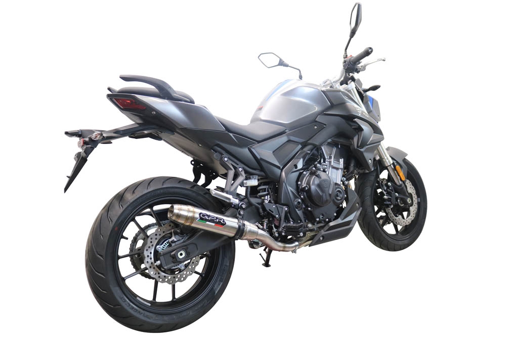 Egzoz ile uyumlu Voge 500DS 2021-2024, Deeptone Inox, Egzoz yasal, onaylı, çıkarılabilir db killer ve bağlantı borulu susturucu 