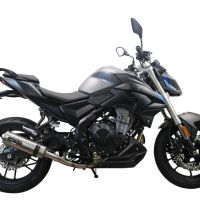 Egzoz ile uyumlu Voge 500DS 2021-2024, M3 Inox , Egzoz yasal, onaylı, çıkarılabilir db killer ve bağlantı borulu susturucu 