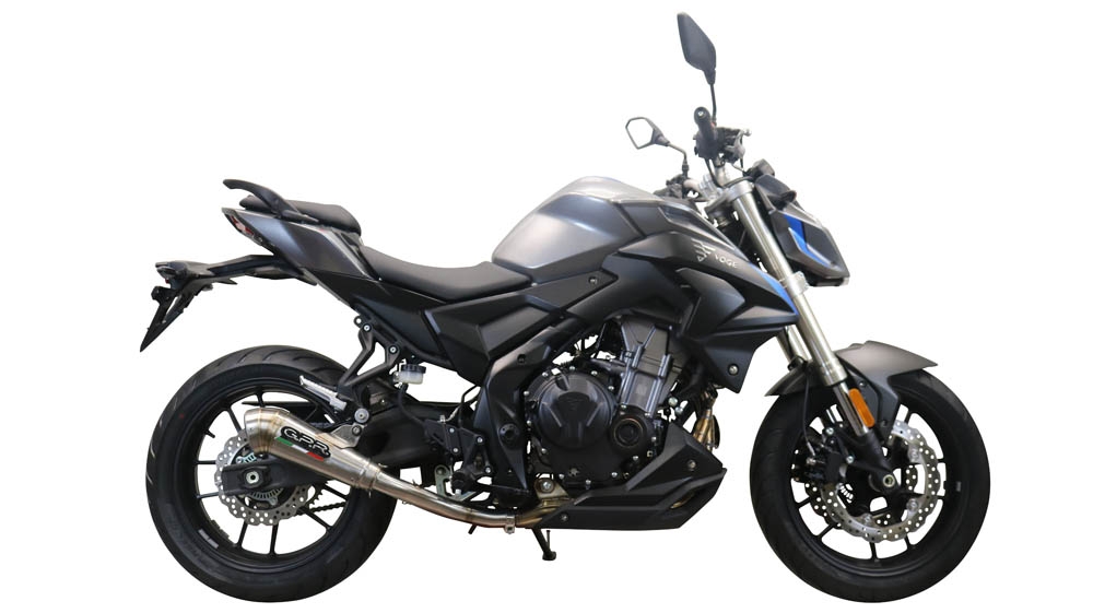 Egzoz ile uyumlu Voge 500DSX 2021-2024, Powercone Evo, Yarış Sistemi Susturucu ve özel bağlantı borusu 