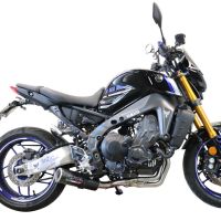 Exhaust compatible with Yamaha Mt-09 2021-2024, M3 Black Titanium, full system exhaust legal for UK and non-EU countries including removable db killer 