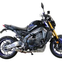 Egzoz ile uyumlu Yamaha Mt-09 2021-2024, M3 Inox , Yalnızca gürültü için onaylanan sistem, AB dışındaki pazarlar için geçerlidir Tam hat, susturucu artı toplayıcı 