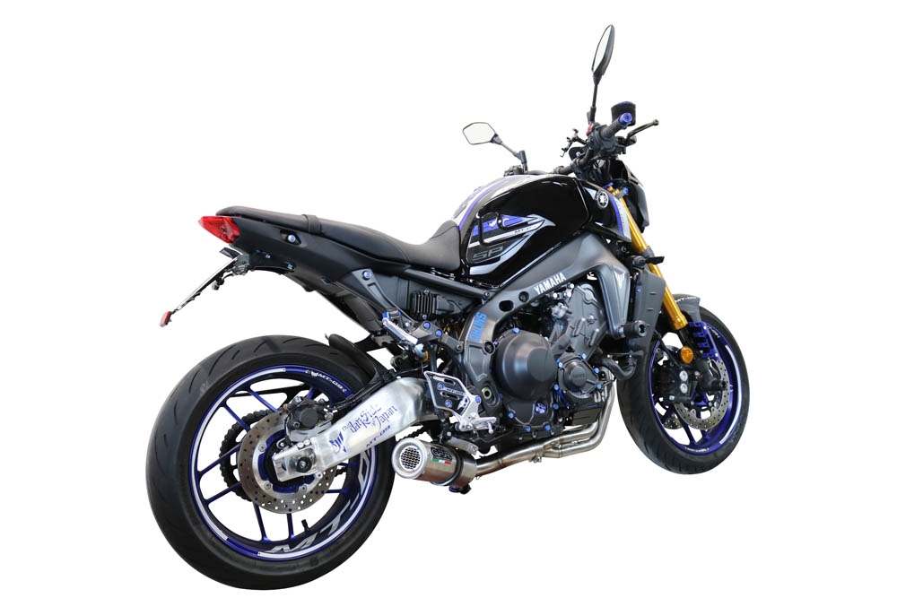 Egzoz ile uyumlu Yamaha Mt-09 2021-2024, M3 Inox , Yalnızca gürültü için onaylanan sistem, AB dışındaki pazarlar için geçerlidir Tam hat, susturucu artı toplayıcı 