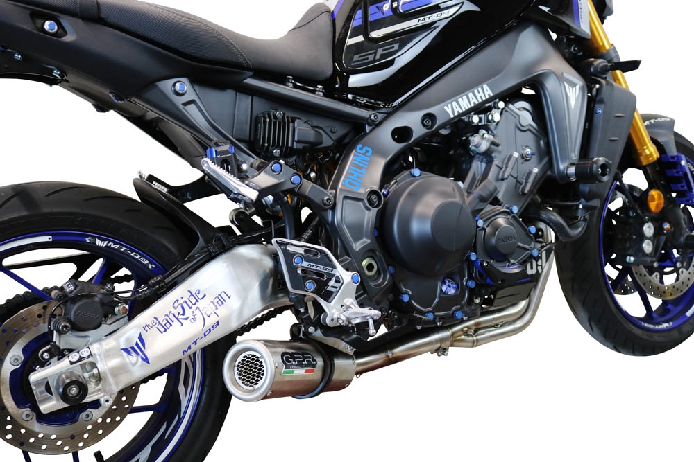 Egzoz ile uyumlu Yamaha Mt-09 2021-2024, M3 Inox , Yalnızca gürültü için onaylanan sistem, AB dışındaki pazarlar için geçerlidir Tam hat, susturucu artı toplayıcı 