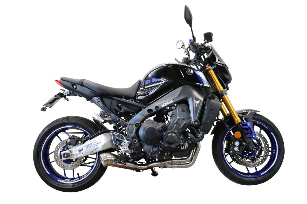 Egzoz ile uyumlu Yamaha Mt-09 2021-2024, Powercone Evo, Yalnızca gürültü için onaylanan sistem, AB dışındaki pazarlar için geçerlidir Tam hat, susturucu artı toplayıcı 
