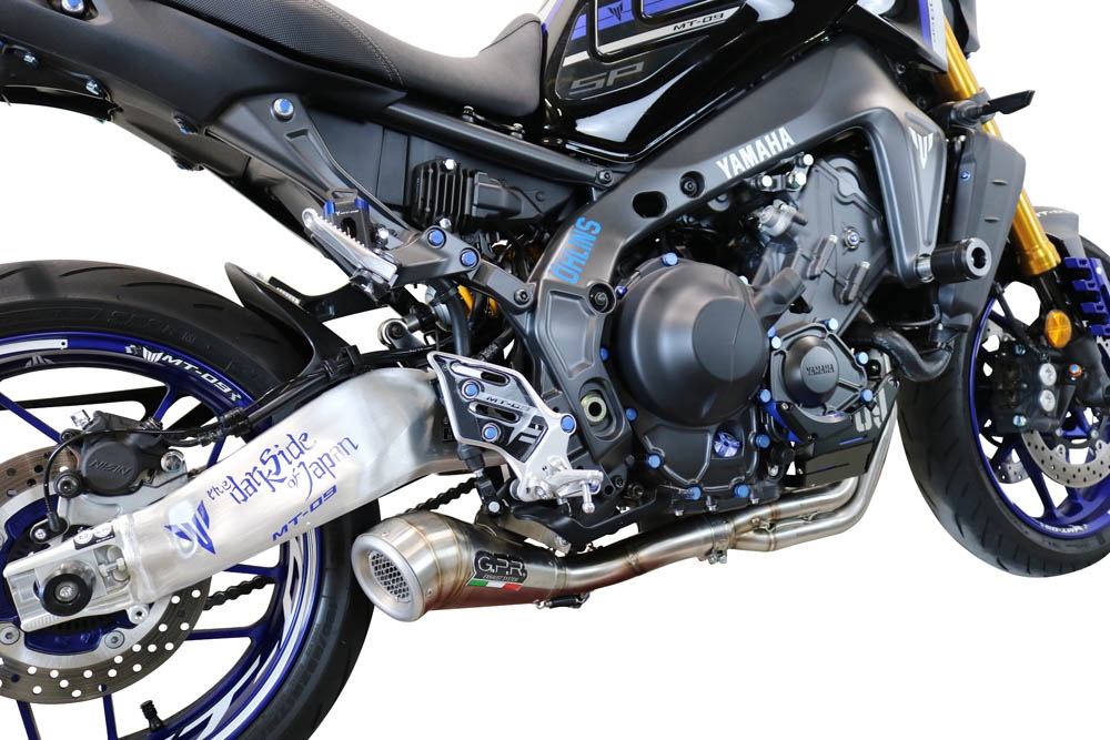 Egzoz ile uyumlu Yamaha Mt-09 2021-2024, Powercone Evo, Yalnızca gürültü için onaylanan sistem, AB dışındaki pazarlar için geçerlidir Tam hat, susturucu artı toplayıcı 