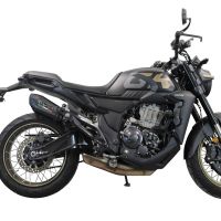 GPR exhaust compatible with  Zontes 350 GK 2022-2024, New Grand Prix Evo Poppy, Homologated legal slip-on exhaust including removable db killer and link pipe 