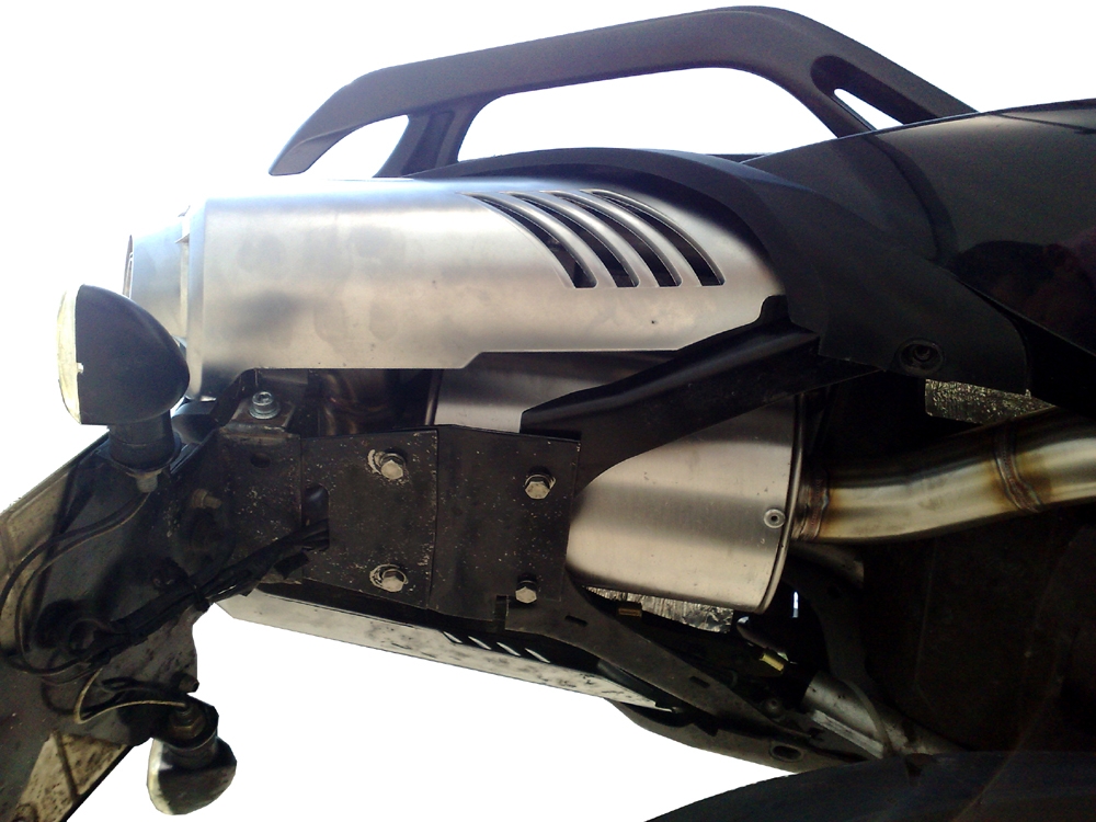 Egzoz ile uyumlu Yamaha Fz6 600-Fazer S1-S2 2004-2013, Titanium Ghost, Egzoz yasal, onaylı, çıkarılabilir db killer ve bağlantı borulu susturucu 