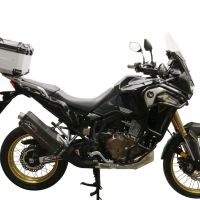 Topkoffer GPR TECH compatibel met  Honda Crf 1100 L Africa Twin 2020/2024 e5 Alüminyum üst çanta, özel plaka dahil gümüş rengi Kapasite Litre 35
