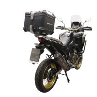 Topkoffer GPR TECH compatibel met  Honda Crf 1100 L Africa Twin 2020/2024 e5 Alüminyum üst çanta, özel plaka dahil gümüş rengi Kapasite Litre 55