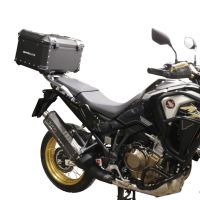 Topkoffer GPR TECH compatibel met  Honda Crf 1100 L Africa Twin 2020/2024 e5 Alüminyum üst kasa, siyah renk ve özel plaka dahildir Kapasite Litre 35