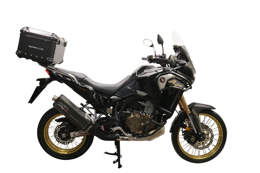 Topkoffer GPR TECH compatibel met  Honda Crf 1100 L Africa Twin 2020/2024 e5 Alüminyum üst kasa, siyah renk ve özel plaka dahildir Kapasite Litre 35