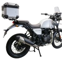 Topkoffer GPR TECH compatibel met  Royal Enfield Himalayan 410 2017/2023 Alüminyum üst çanta, özel plaka dahil gümüş rengi Kapasite Litre 26
