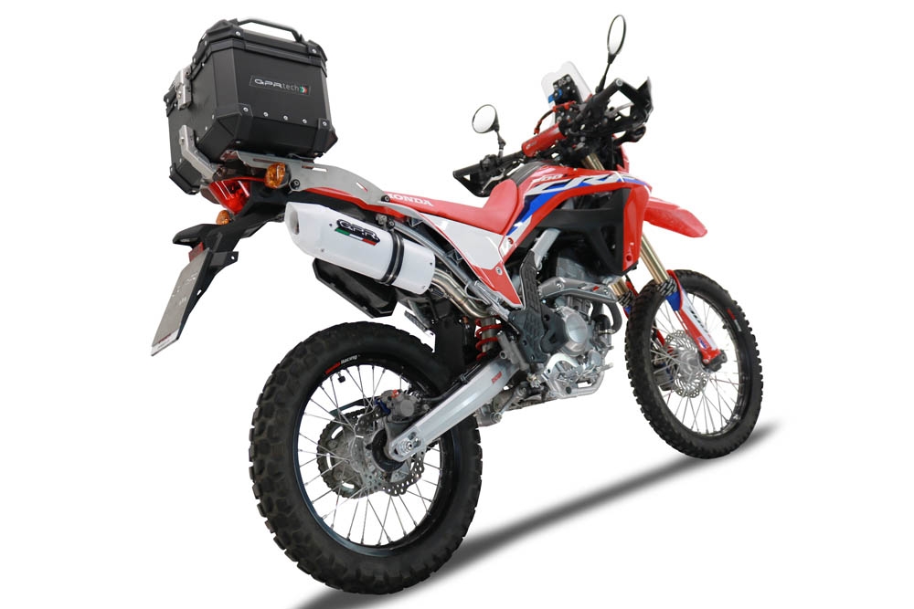 Egzoz ile uyumlu Honda Crf 300 L - Rally 2021-2024, Albus Ceramic, Onaylı egzoz, bağlantı borusu ve çıkarılabilir db öldürücü dahil Avrupa DIŞI pazarlar için yasal 