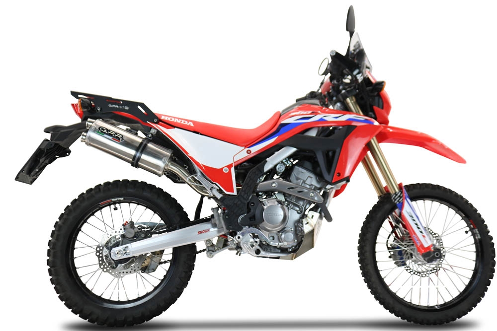Egzoz ile uyumlu Honda Crf 300 L - Rally 2021-2024, Dual Inox, Katalizörlü homologe sistem Susturucu ve özel bağlantı borusu 