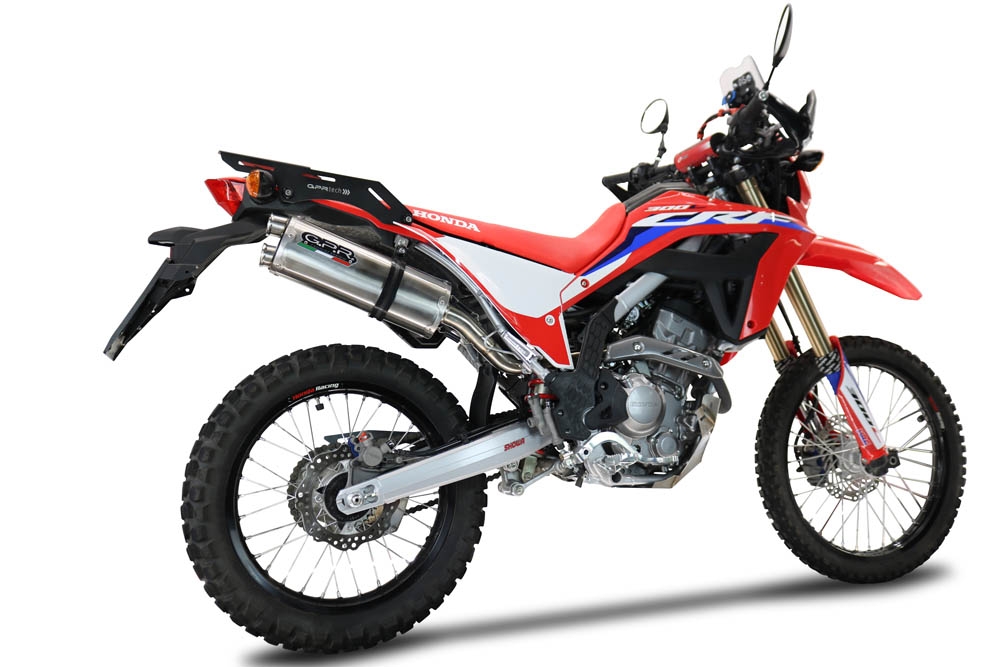 Egzoz ile uyumlu Honda Crf 300 L - Rally 2021-2024, Dual Inox, Katalizörlü homologe sistem Susturucu ve özel bağlantı borusu 