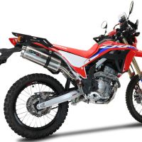 Egzoz ile uyumlu Honda Crf 300 L - Rally 2021-2024, Dual Inox, Katalizörlü homologe sistem Susturucu ve özel bağlantı borusu 