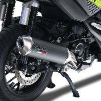 Exhaust compatible with Honda Adv 350 2022-2024, Pentascooter, Racing slip-on exhausts including link pipe and removable db killer 