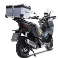 Exhaust compatible with Honda Adv 350 2022-2024, Pentascooter, Racing slip-on exhausts including link pipe and removable db killer 