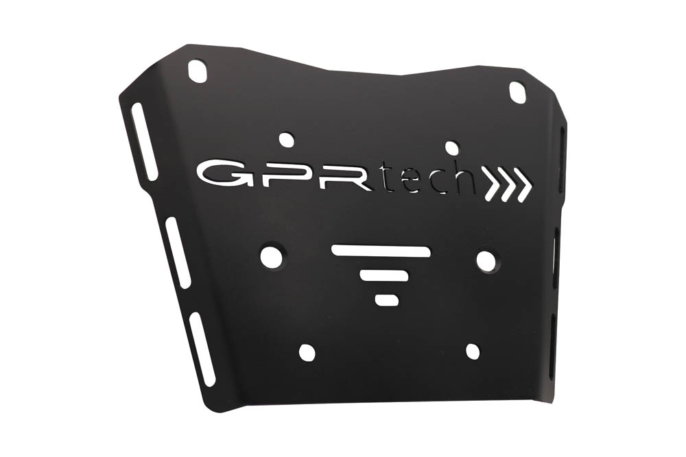 Top case GPR TECH compatible with  Honda Transalp 750  2023/2024 e5 GPR TECH Top case in aluminum, black color with specific plate included Capacity 55 LT.