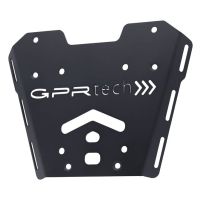 GPR TECH compatible with  Honda X-Adv 750 2017/2020 e4 GPR TECH Top case in aluminum, black color with specific plate included Capacity 55 LT.
