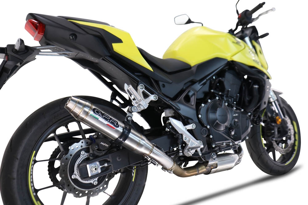 Egzoz ile uyumlu Honda CB 750 Hornet 2023-2024, Deeptone Inox, Egzoz yasal, onaylı, çıkarılabilir db killer ve bağlantı borulu susturucu 