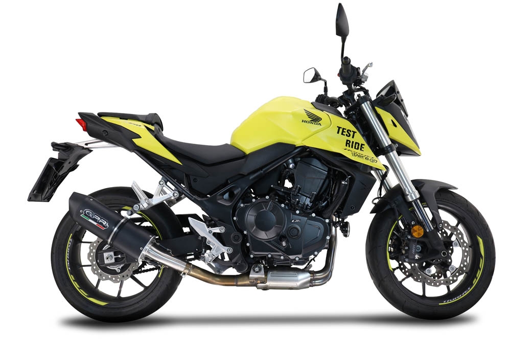 Egzoz ile uyumlu Honda CB 750 Hornet 2023-2024, Furore Evo4 Nero, Egzoz yasal, onaylı, çıkarılabilir db killer ve bağlantı borulu susturucu 