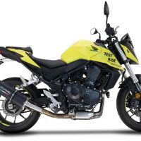 Egzoz ile uyumlu Honda CB 750 Hornet 2023-2024, Furore Evo4 Nero, Egzoz yasal, onaylı, çıkarılabilir db killer ve bağlantı borulu susturucu 