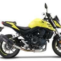 Egzoz ile uyumlu Honda CB 750 Hornet 2023-2024, M3 Black Titanium, Egzoz yasal, onaylı, çıkarılabilir db killer ve bağlantı borulu susturucu 