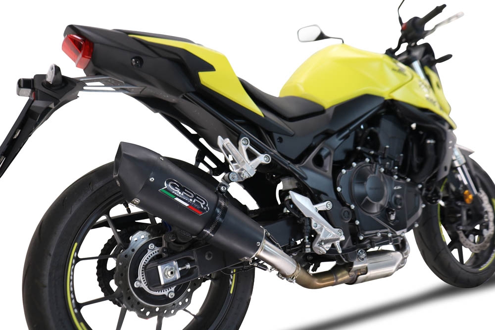 Egzoz ile uyumlu Honda CB 750 Hornet 2023-2024, M3 Black Titanium, Egzoz yasal, onaylı, çıkarılabilir db killer ve bağlantı borulu susturucu 