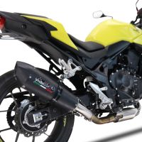 Egzoz ile uyumlu Honda CB 750 Hornet 2023-2024, M3 Black Titanium, Egzoz yasal, onaylı, çıkarılabilir db killer ve bağlantı borulu susturucu 