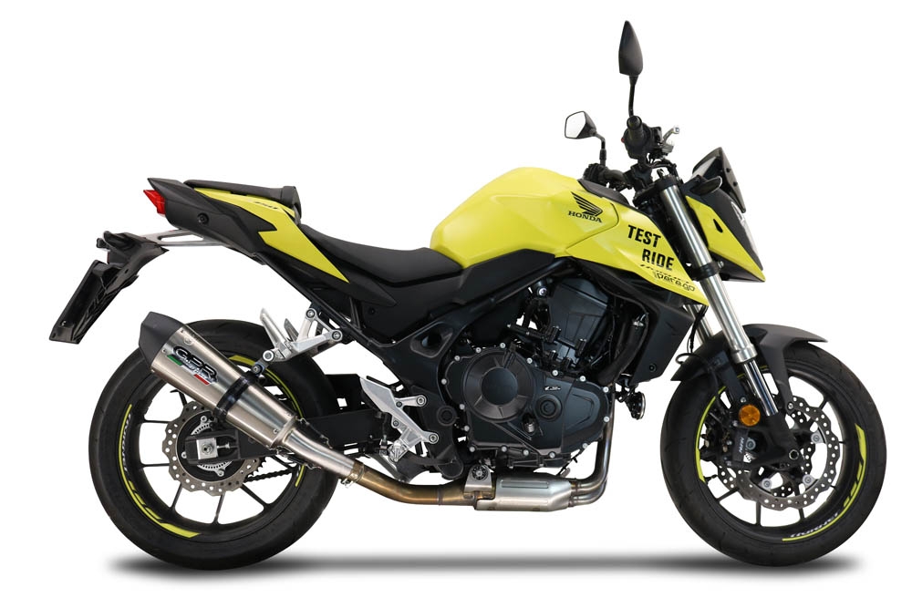 GPR exhaust compatible with  Honda CB 750 Hornet  2023-2024, New Grand Prix Evo Titanium, Homologated legal slip-on exhaust including removable db killer and link pipe 