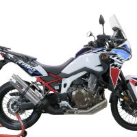Egzoz ile uyumlu Honda Crf 1000 L Africa Twin 2015-2017, Dual Inox, Egzoz yasal, onaylı, çıkarılabilir db killer ve bağlantı borulu susturucu 