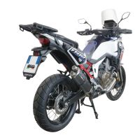Egzoz ile uyumlu Honda Crf 1100 L Africa Twin 2020-2025, Dual Poppy, Egzoz yasal, onaylı, çıkarılabilir db killer ve bağlantı borulu susturucu 