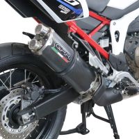 Egzoz ile uyumlu Honda Crf 1100 L Africa Twin 2020-2025, Dual Poppy, Egzoz yasal, onaylı, çıkarılabilir db killer ve bağlantı borulu susturucu 