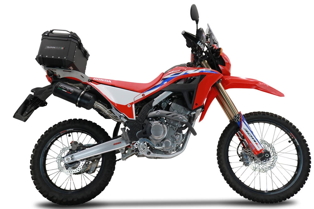 Topkoffer GPR TECH compatibel met  Honda Crf 300 L / Rally 2021/2024 e5 Alüminyum üst kasa, siyah renk, tavan rafı ve özel plaka dahil Kapasite Litre 45