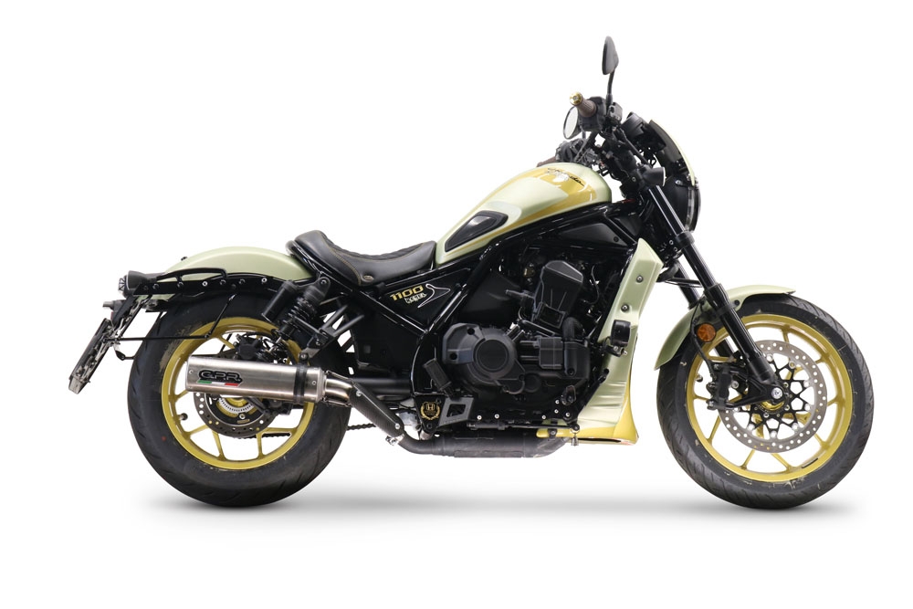 Egzoz ile uyumlu Honda Cmx 1100 Rebel 2021-2024, M3 Inox , Egzoz yasal, onaylı, çıkarılabilir db killer ve bağlantı borulu susturucu 