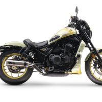 Egzoz ile uyumlu Honda Cmx 1100 Rebel 2021-2024, M3 Inox , Egzoz yasal, onaylı, çıkarılabilir db killer ve bağlantı borulu susturucu 