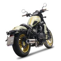 Egzoz ile uyumlu Honda Cmx 1100 Rebel 2021-2024, M3 Inox , Egzoz yasal, onaylı, çıkarılabilir db killer ve bağlantı borulu susturucu 