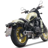 Egzoz ile uyumlu Honda Cmx 1100 Rebel 2021-2024, M3 Black Titanium, Egzoz yasal, onaylı, çıkarılabilir db killer ve bağlantı borulu susturucu 