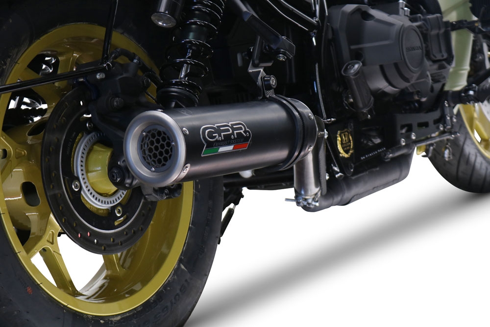 Egzoz ile uyumlu Honda Cmx 1100 Rebel 2021-2024, M3 Black Titanium, Egzoz yasal, onaylı, çıkarılabilir db killer ve bağlantı borulu susturucu 