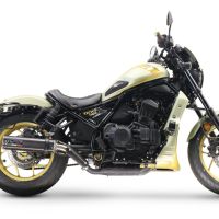 Egzoz ile uyumlu Honda Cmx 1100 Rebel 2021-2024, M3 Poppy , Egzoz yasal, onaylı, çıkarılabilir db killer ve bağlantı borulu susturucu 