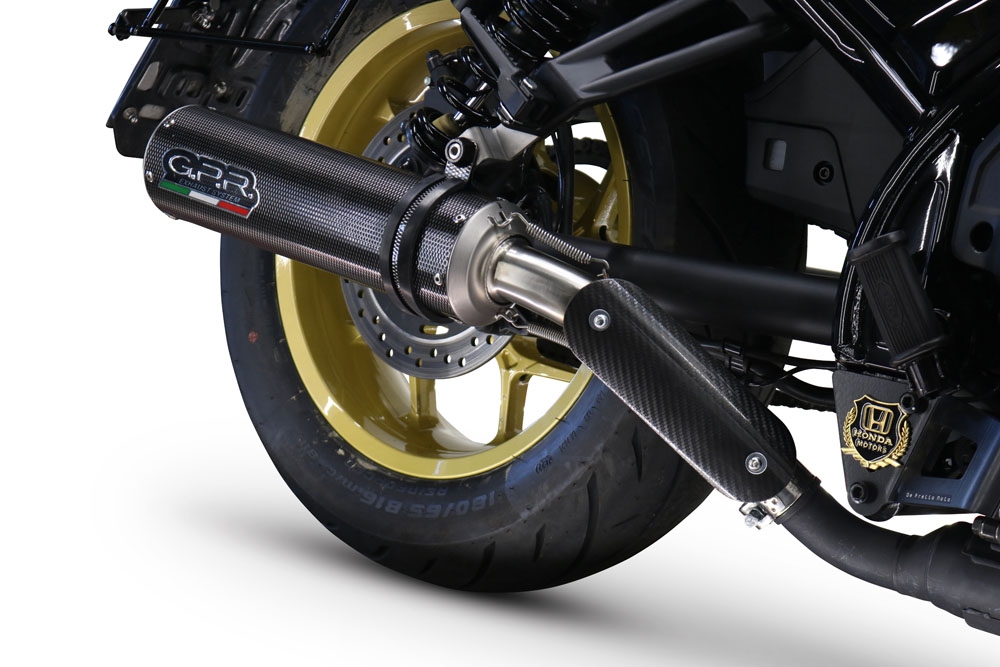 Egzoz ile uyumlu Honda Cmx 1100 Rebel 2021-2024, M3 Poppy , Egzoz yasal, onaylı, çıkarılabilir db killer ve bağlantı borulu susturucu 