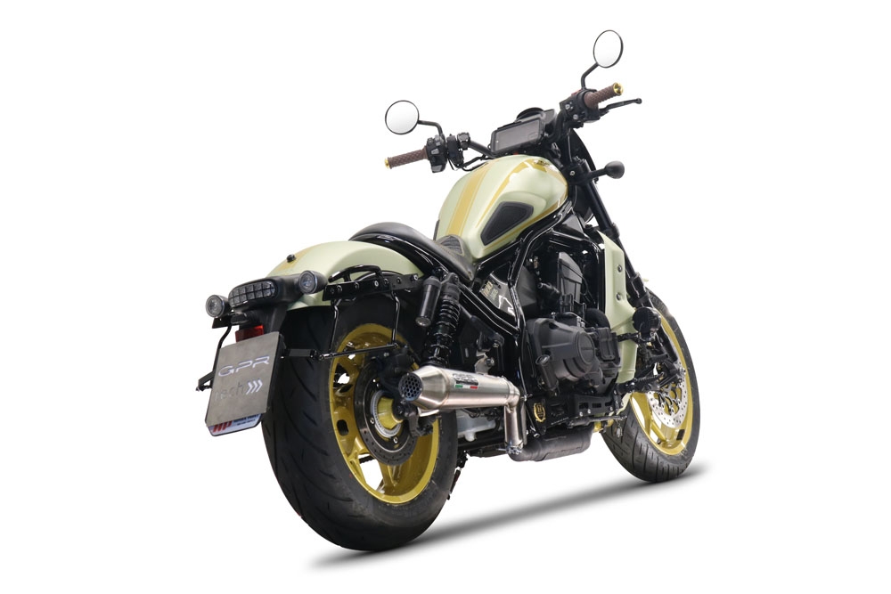 Egzoz ile uyumlu Honda Cmx 1100 Rebel 2021-2024, Ultracone, Egzoz yasal, onaylı, çıkarılabilir db killer ve bağlantı borulu susturucu 
