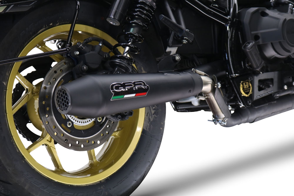 Egzoz ile uyumlu Honda Cmx 1100 Rebel 2021-2024, Ultracone Nero, Egzoz yasal, onaylı, çıkarılabilir db killer ve bağlantı borulu susturucu 